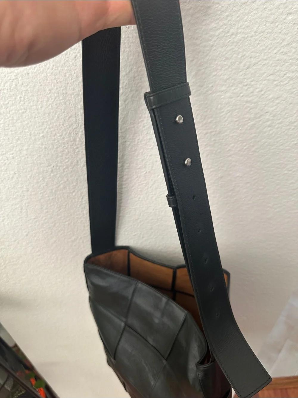 Dark Green Leather Crossbody Bottega Veneta Bag